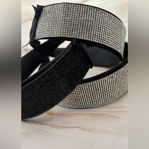 Sparkling Black and Silver Rhinestone Headbands